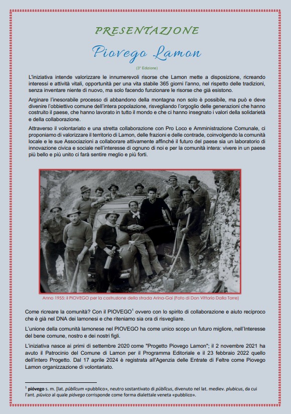 presentazione Progetto Piovego Lamon